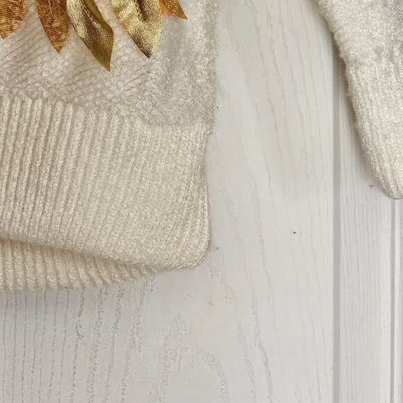 Chanel 18C Paris-Greece Gold Ecru CC Logo Knit Sweater – Size 36 (Made in Italy) - Picture 7 of 16